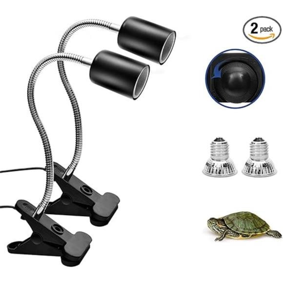 Reptile Heat Lamp, Basking Spot Lamp, 2 Pack UVA + UVB Full Spectrum Sun Lamp - Picture 8 of 8